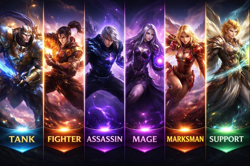 تمام هیرو های موبایل لجند